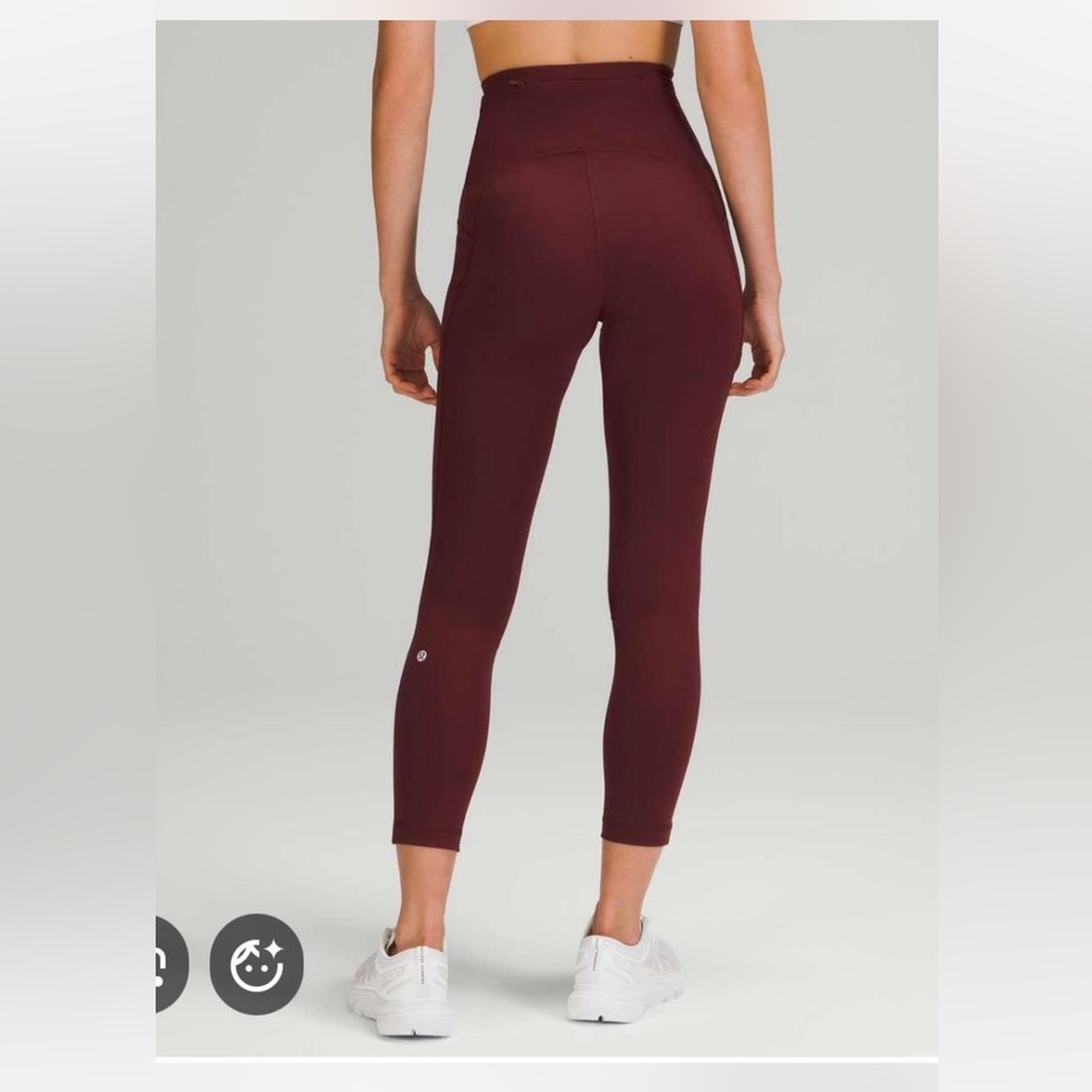Lululemon sz 4 swift speed burgundy leggings tights athleisure loungewear gym